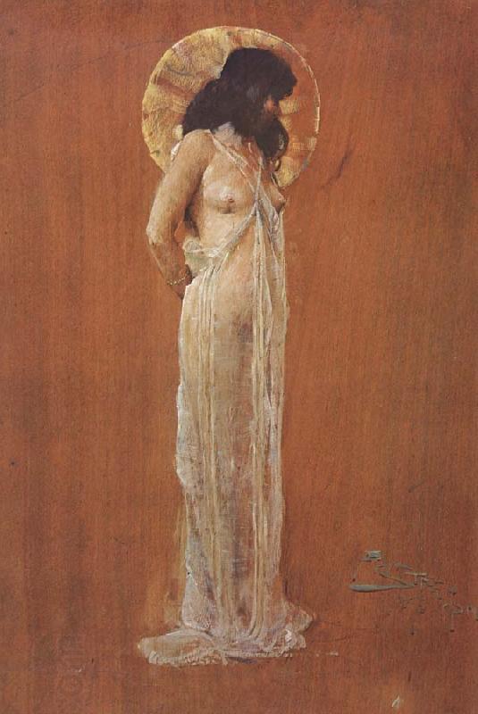Arthur streeton Standing female figure China oil painting art
